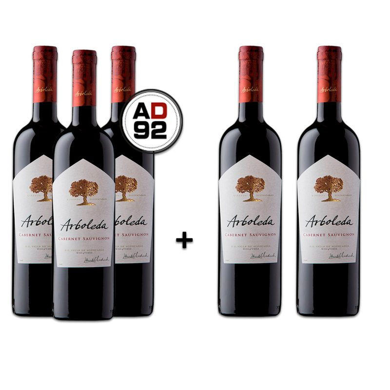 Arboleda Cabernet Sauvignon 2021 - Promoção de Aniversário - Leve 5 Pague 3