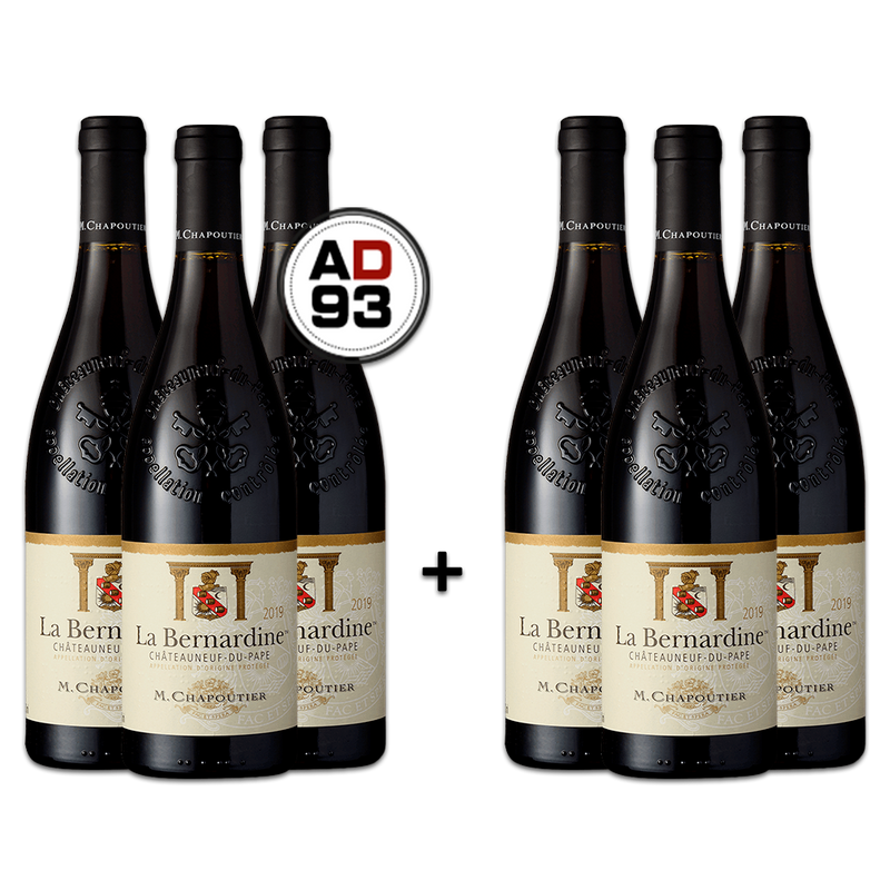 M. Chapoutier Châteauneuf-du-Pape Rouge "La Bernardine" 2020 - Promoção de Aniversário - Leve 6 Pague 3