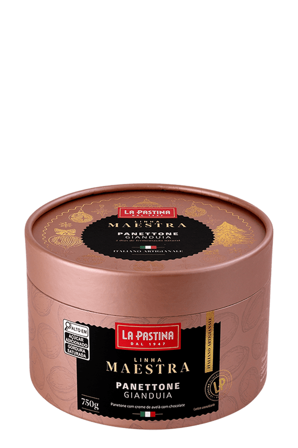 Panettone Com Creme de Gianduia Italiano 750g La Pastina