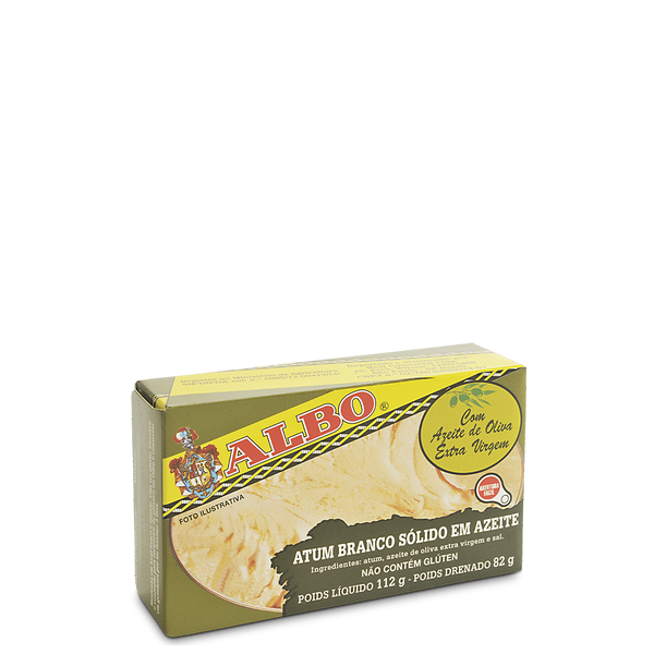 Atum Branco Sólido Em Azeite De Oliva Extravirgem 112G Albo